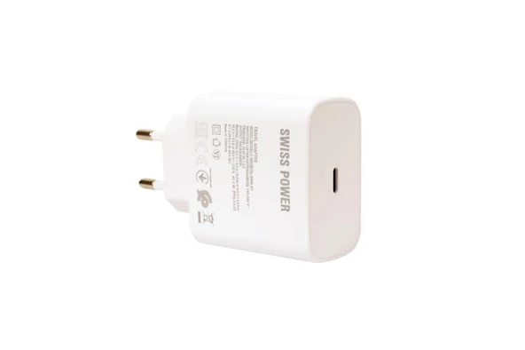 Swiss Power 45w PD Hızlı Şarj Type-C Başlık SWS-S1W - Beyaz ürün görseli 1
