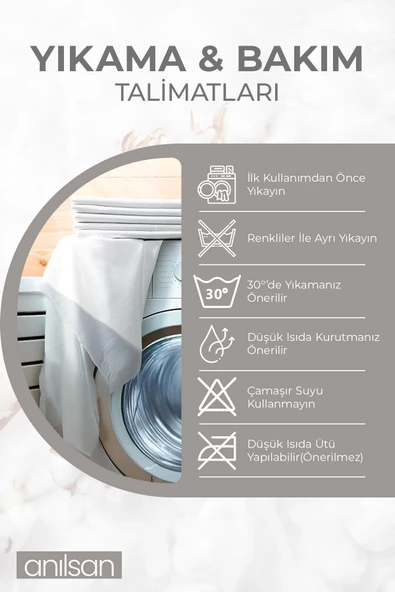 Arya Pamuk Polyester Masa Örtüsü 110x110- Mavi - Resim 5