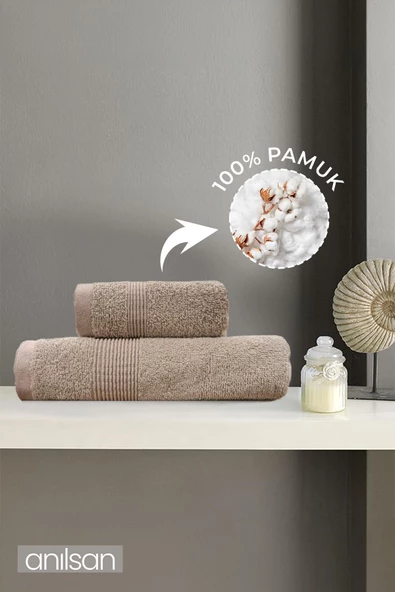 2'Lİ  El ve Yüz Havlusu Seti - 50x80 - 30x50 Cm, %100 Pamuk, Spa Ve Otel Havlusu ürün görseli 1