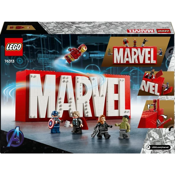 LEGO 76313 Marvel: MARVEL Logosu ve Minifigürleri - Resim 4