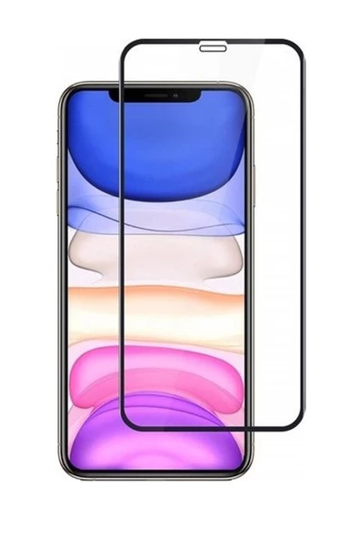 iPhone 14 Pro Uyumlu Tam Kaplayan Premium Ekran Koruyucu Cam Anti-Static Özellikli Siyah Çerçeveli ürün görseli 1
