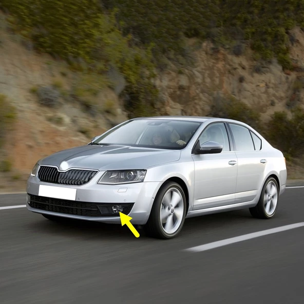 Skoda Octavia A7 2013-2017 Ön Sol Sis Farı İçi Siyah 5E0941701E ürün görseli 1