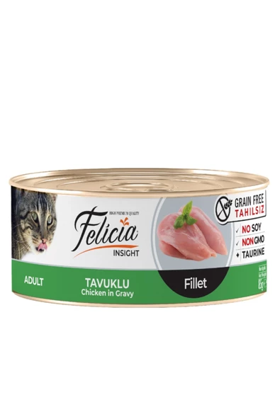 Felicia Tahılsız 85 Gr Tavuklu Fileto Yaş . Kedi Maması 12 Adet ürün görseli 1