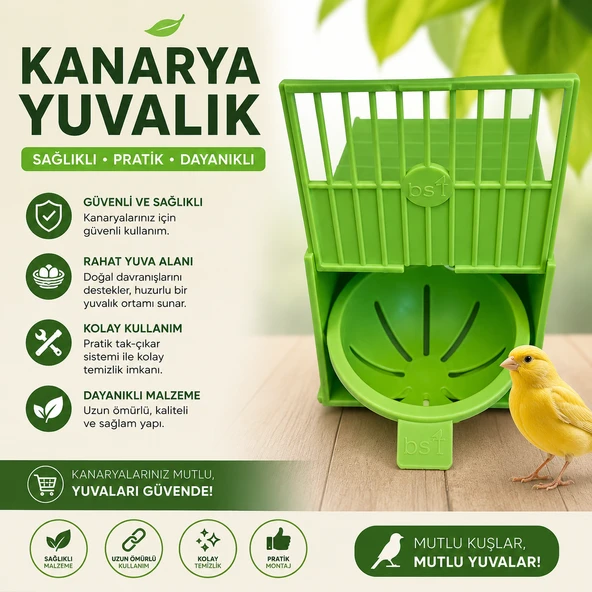 peturunsatis Kanarya Dış Yuvalık ( Plastik Yeşil ) ürün görseli 1