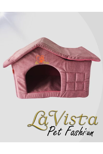 LAVİSTA Lavista Kedi Köpek Çatılı Ev Iç Mekan Pembe ürün görseli 1