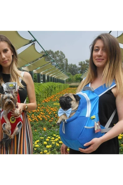 LAVİSTA Kedi Köpek Taşıma Çantası Kanguru Mavi ürün görseli 1