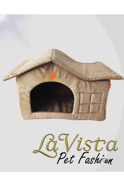 LAVİSTA Lavista Kedi Köpek Çatılı Ev Iç Mekan Bej ürün görseli 1
