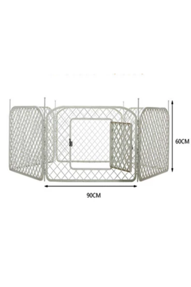 Durbuldum Strong Plastik Köpek Oyun Bahçesi Çiti 6 Panel 90x60cm ürün görseli 1