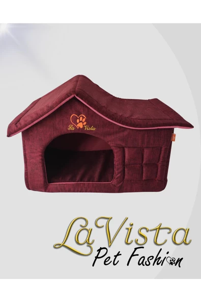 LAVİSTA Lavista Kedi Köpek Çatılı Ev Iç Mekan Kırmızı ürün görseli 1