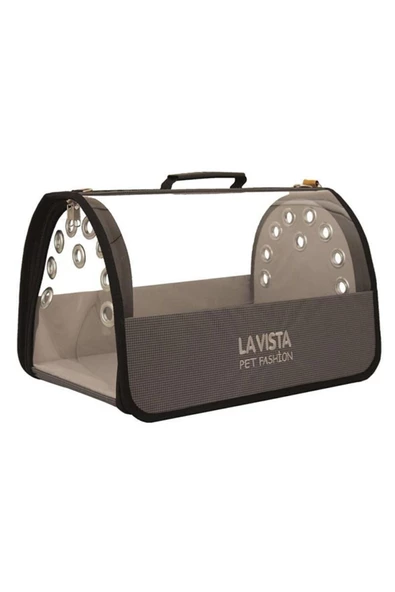 A.C.E.K PLASTİK Lavista Flybag Şeffaf Kedi Taşıma Çantası Gri ürün görseli 1