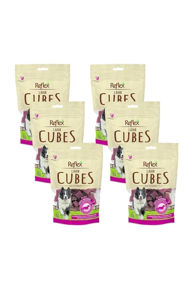 Reflex Reflex Kuzulu Küp Dilimli Köpek Ödül Maması 80 Gr 6'LI SET ürün görseli 1