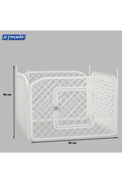 SKY TOPTAN Strong Plastik Köpek Oyun Bahçesi Çiti 4 Panel 90x60cm ürün görseli 1
