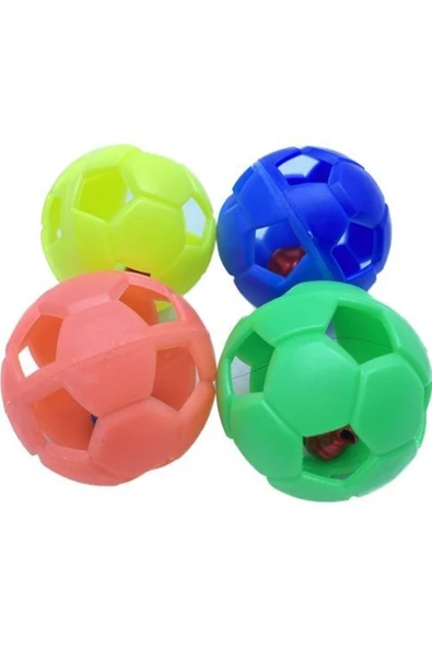 Zampa 4cm Çıngıraklı Futbol Topu Kedi Oyuncağı 4lü ürün görseli 1