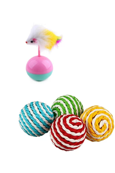 AST GROSS PET Kedi Hacıyatmaz Ve Hasır Top Ikili Set ürün görseli 1