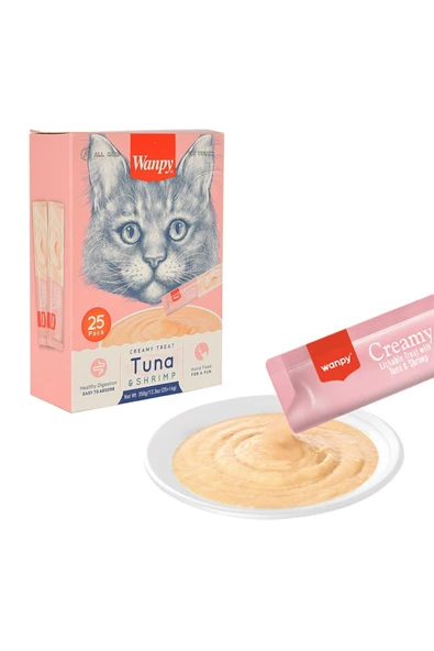 Wanpy Ton&karides Krema Kedi Ödül 25x14gr ürün görseli 1
