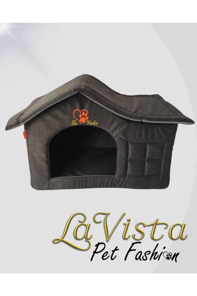LAVİSTA Lavista Kedi Köpek Çatılı Ev Iç Mekan Antrasit ürün görseli 1