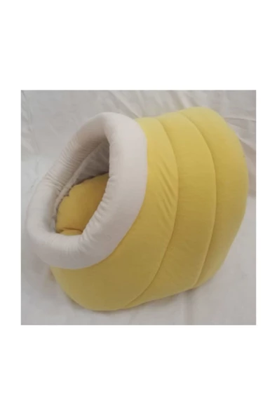 Ankaflex Polar Alaska Kedi evi KediYuvası Kedi Minderi Kedi Kulübesi- Sarı ürün görseli 1