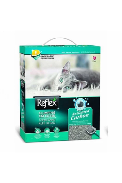 Reflex Aktif Karbonlu Topaklanan Kedi Kumu 10 Lt ürün görseli 1