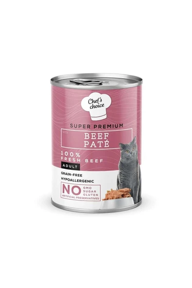 Chefs Choice Sığır Etli Ezme Kedi Konseve Maması 400 gr - Lisinya ürün görseli 1