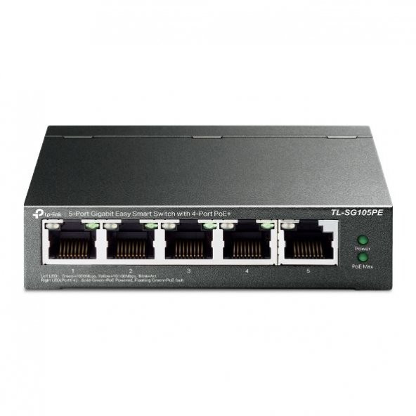 TP-LINK 5-Port Gigabit Easy Smart Switch with 4-Port PoE+ TL-SG105PE ürün görseli 1