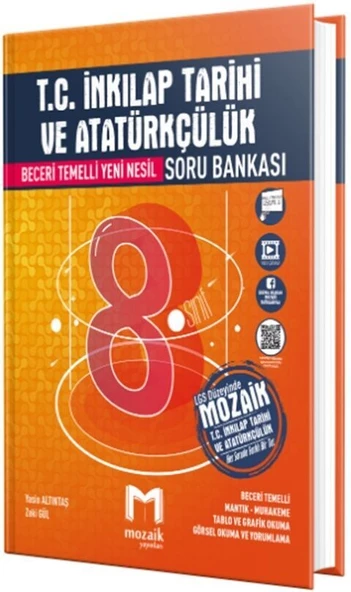 8. Sınıf LGS T.C. İnkılap Tarihi ve Atatürkçülük Soru Bankası Mozaik Yayınları ürün görseli 1