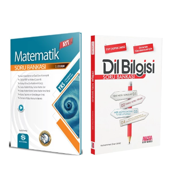 Bilgi Sarmal AYT Matematik ve AKM Dil Bilgisi Soru Bankası Seti 2 Kitap ürün görseli 1