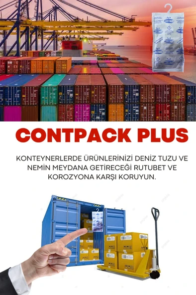 Contpack Plus Askısız Nem Alıcı Rutubet Engelleyici Konteyner Kurutucu 3 Adet 1140 GR. ürün görseli 1