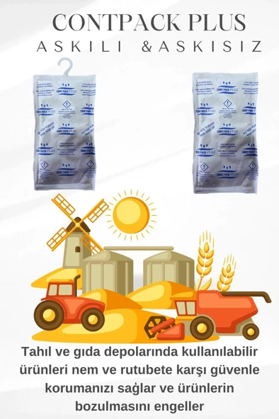 Contpack Plus Askısız Nem Alıcı Rutubet Engelleyici Konteyner Kurutucu 5 Adet 1900 GR. ürün görseli 1