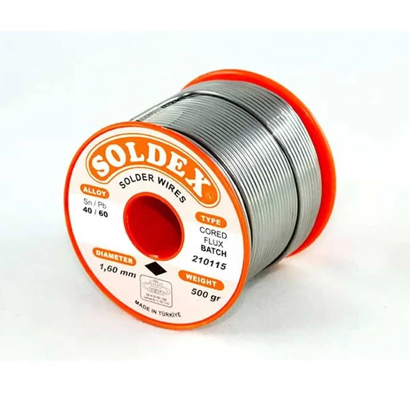 40-60 Lehim Teli 500 Gr 1.6 mm- Sn:40 / Pb:60 ürün görseli 1