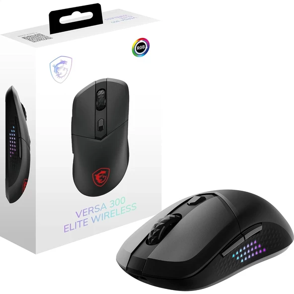 MSI GG VERSA 300 ELITE WIRELESS 2.4 GHz KABLOSUZ Bluetooth 5.3 USB 2.0 KABLOSUZ MOUSE ürün görseli 1
