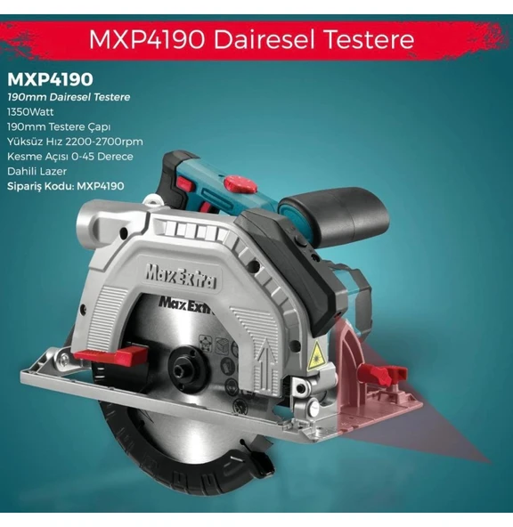 Max Extra MXP4190 190 MM Lazerli Sunta Kesme Makinası ürün görseli 1