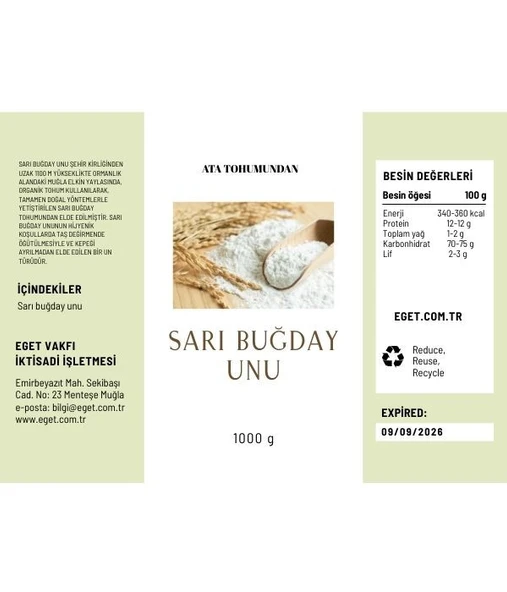 Ata Tohumundan Sarı Buğday Unu - Resim 5