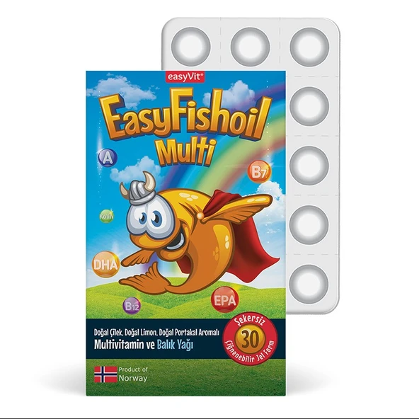EasyFishoil Multi Omega 3 Çiğnenebilir 30 Jel Form ürün görseli 1