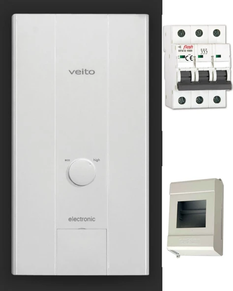 Veito Blue E 380 Volt 3 Faz Ani Su Isıtıcı (21 KW) - (MERKEZİ SİSTEM) - sıgorta ve kutusu dahıl paket ürün görseli 1