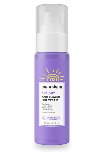 Maru.Derm Maruderm Güneş Kremi | SPF 50+ Leke Karşıtı Güneş Kremi 50 ML | Yeni Nesil Kore Filtreli ürün görseli 1