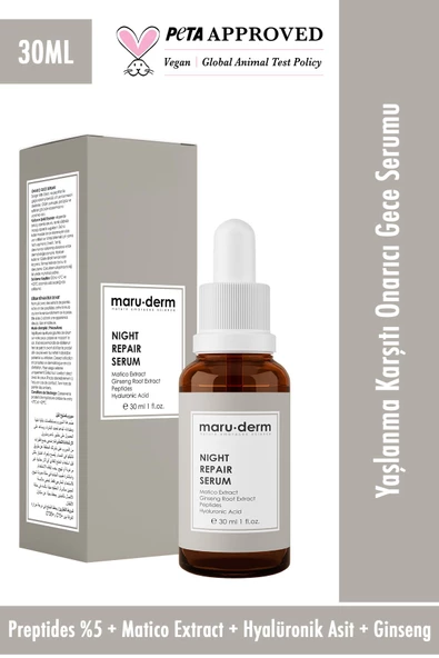 Maru.Derm Maruderm Night Repair Gece Onarıcı Cilt Bakım Serumu 30 Ml ürün görseli 1