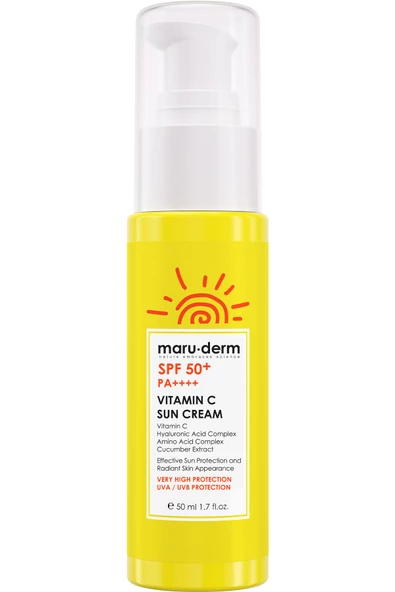 Maru.Derm Güneş Kremi | SPF 50+ C Vitamini Güneş Kremi 50 ML | Yeni Nesil Kore Filtreleri ürün görseli 1