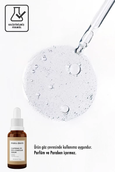 Maru.Derm Maruderm Caffeine %5 + Peptides + Hyalüronik Asit Göz Çevresi Serumu 30 ml ürün görseli 1