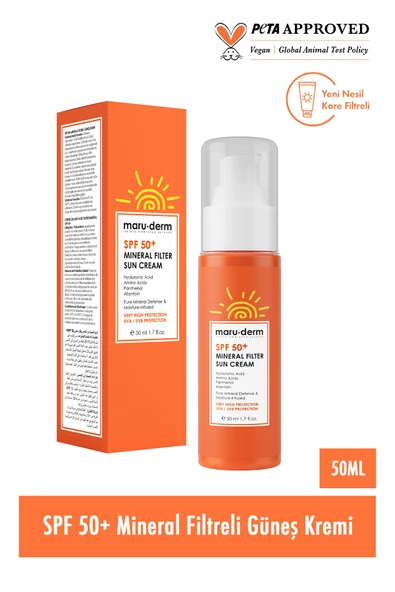 Maru.Derm Güneş Kremi | SPF 50+ %100 Mineral Filtre Güneş Kremi 50 ML ürün görseli 1