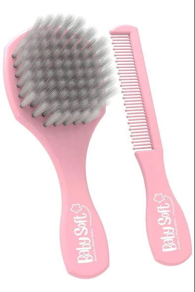Babysoft Fırça & Tarak Seti Pembe Kız /erkek 580 ürün görseli 1