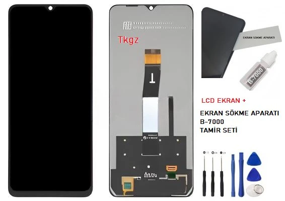 Tkgz - Xiaomi Redmi 12C Lcd Ekran Dokunmatik + B-7000 + Tamir Kiti ürün görseli 1