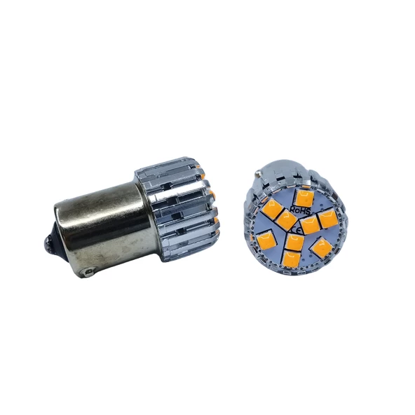 1156 Dekoratif stop led ampul tek duy canbus turuncu 4w 24v / LAAM951-3 ürün görseli 1