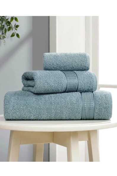 3 Parça Banyo Havlu Seti Yazlık İnce Pamuklu Ekonomik Ezgi ürün görseli 1