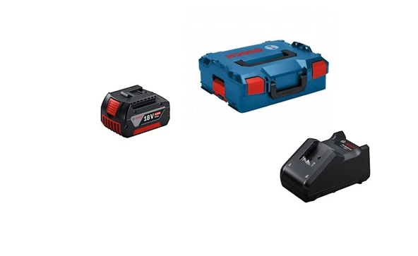 Bosch GBA 18V 1x4ah + GAL 18V-40 + L-box ürün görseli 1