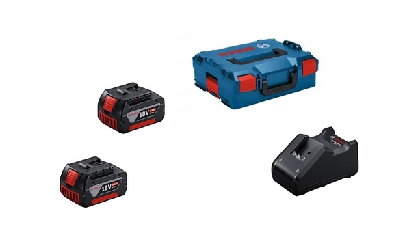 Bosch GBA 18V 2x4ah + GAL 18V-40 + L-box ürün görseli 1