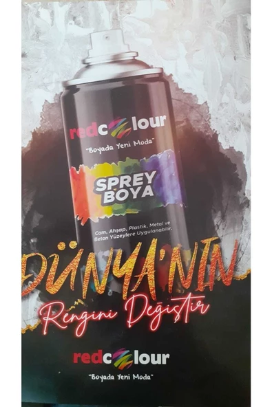 REDCOLOUR Sprey Boya Mat Siyah Ral 9004 ürün görseli 1