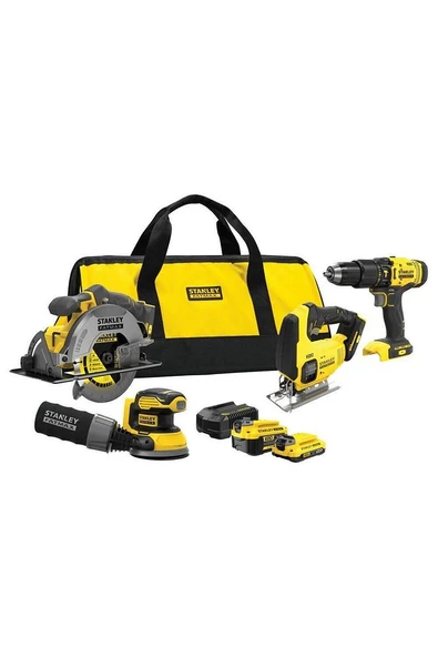 Stanley Marangoz Seti (MATKAP DEKUPAJ ZIMPARA DAİRE TESTERE) 1x4.0ah 1x2.0ah Sfmck412mds-qw ürün görseli 1