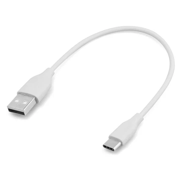Yetty Type-C Kısa Hızlı Powerbank Şarj ve Data Kablosu 2.1A Beyaz 20cm ürün görseli 1