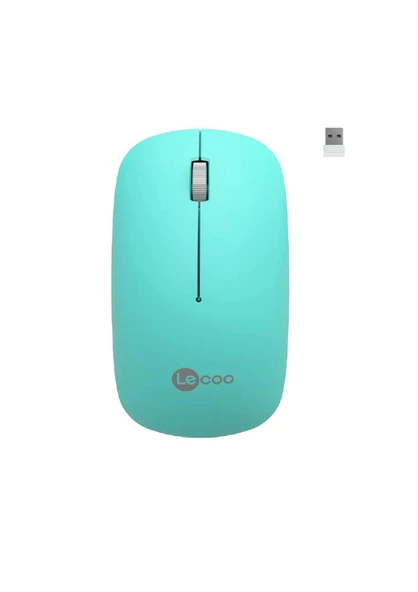 Lecoo Sessiz Kablosuz Mouse Turkuaz Ws214 3135 ürün görseli 1
