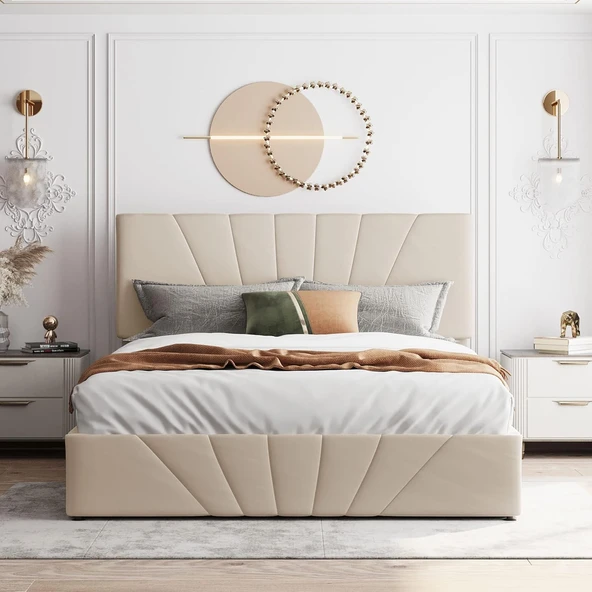 ÇINAR Çift Kişilik Sandıklı Baza Başlık Seti RENK SEÇENEKLİ (YATAK DAHİL DEĞİLDİR) 140x200 ürün görseli 1